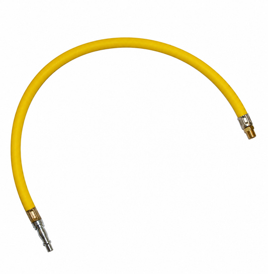 Hi-Viz 300PSI Whip Hose - 1/4'' BSP Male + High Flow or PCL Tail