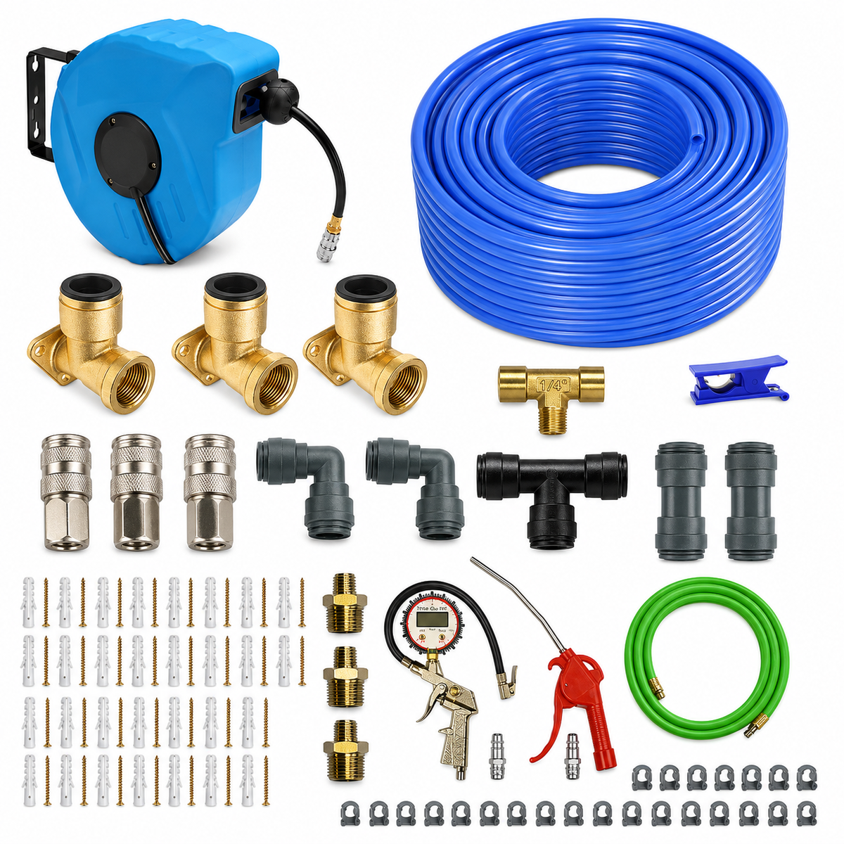 John Guest Workshop Garage 15mm Professional Hi-Flow 30m Air Kit Set