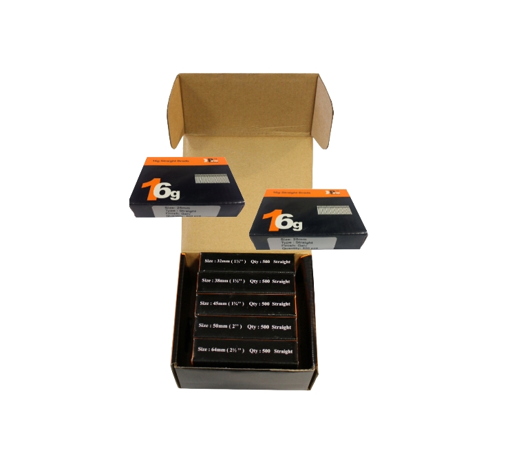 Brad Nails 16g Straight Mixed 3500 Pack & 3 x Fuel Cells
