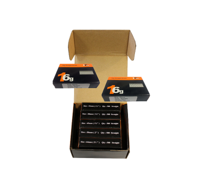 Brad Nails 16g Straight Mixed 3500 Pack & 3 x Fuel Cells