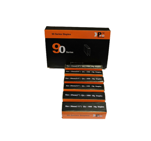 Staples 90 Type 6000 Mixed Sizes 12mm - 30mm