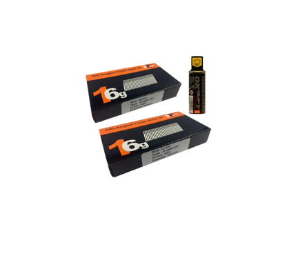 Brad Nails 16g Angled 20° x 1000 Mixed Pack (Select Size) & Fuel Cell